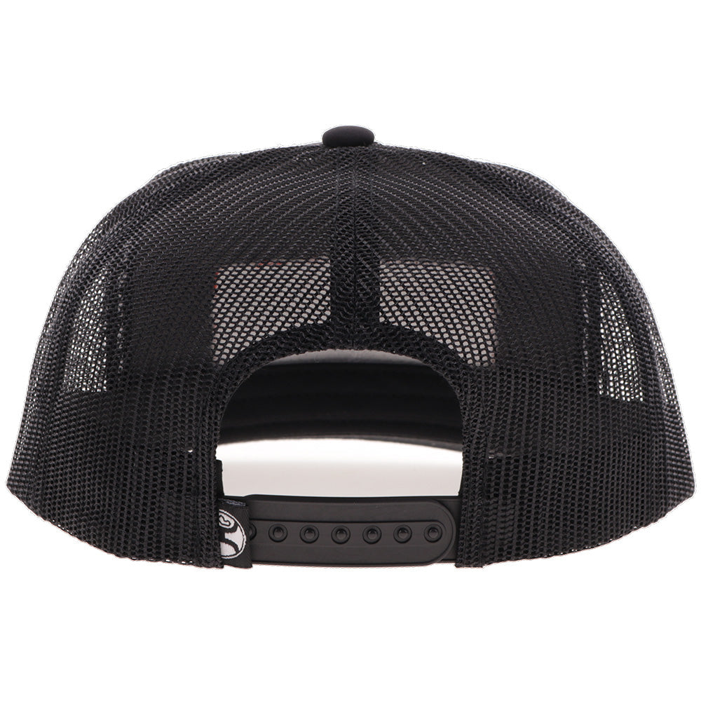 "Resistol" Hat Black w/Black & Red Patch