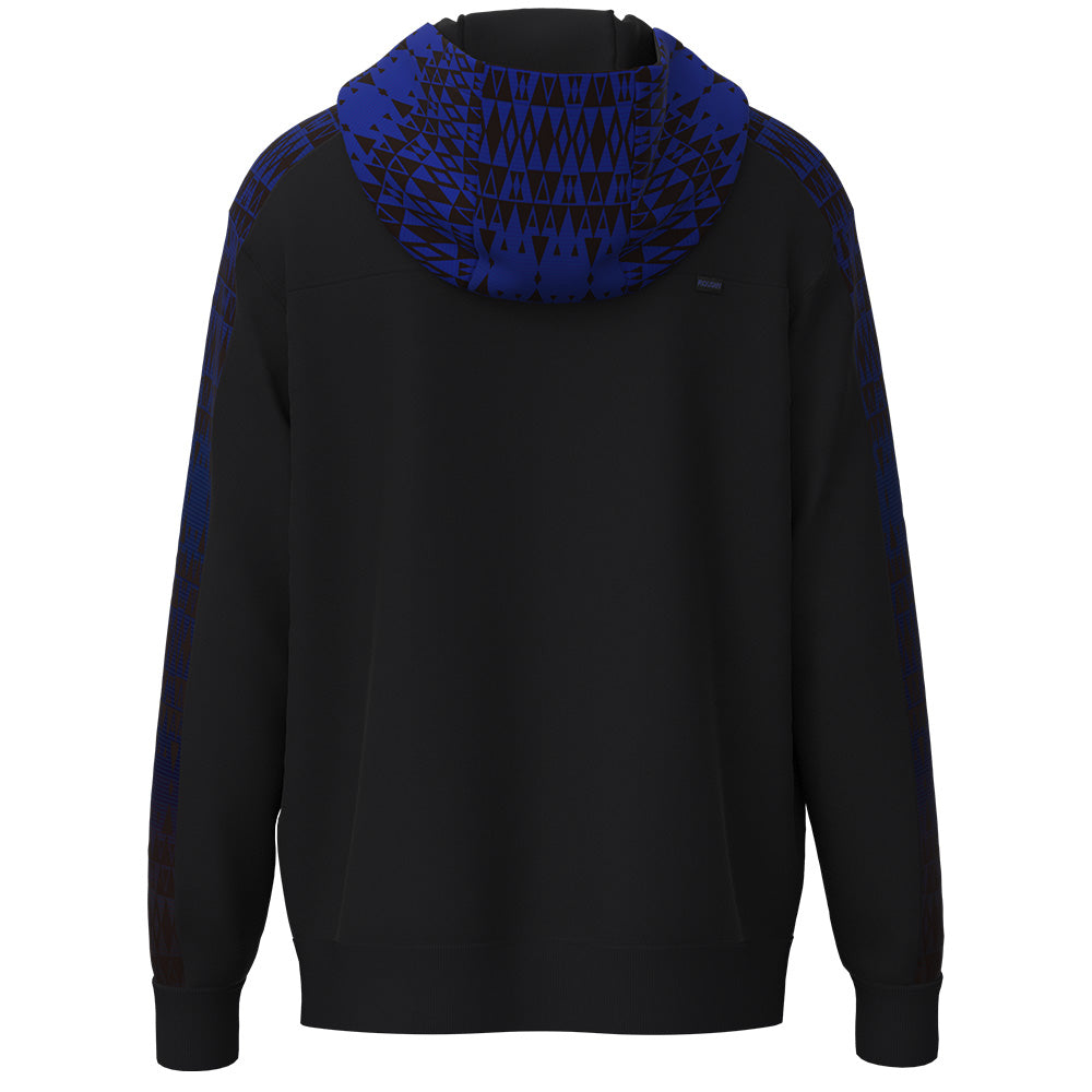 "Canyon" Black w/Blue Pattern Roughy Hoody