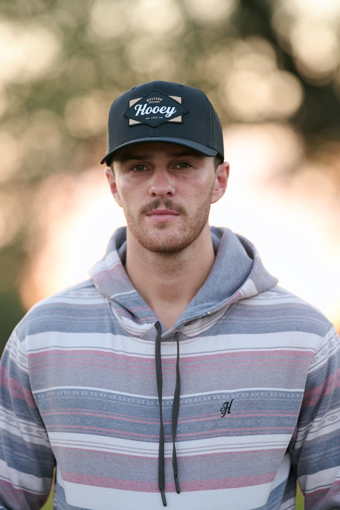 Diamond 6-Panel Trucker Snapback Hat Black/Yellow