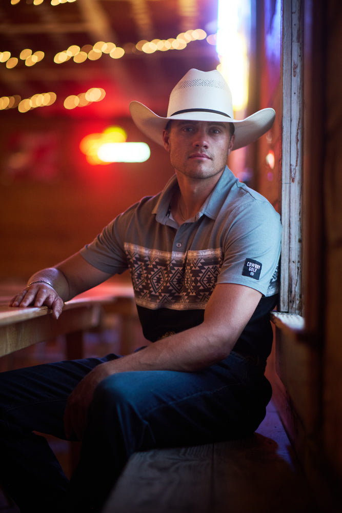 "Hot Shot" Grey/Black w/Aztec Polo