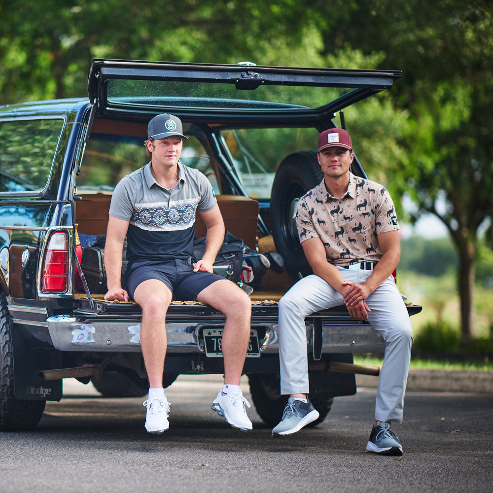 "Hot Shot" Grey/Black w/Aztec Polo