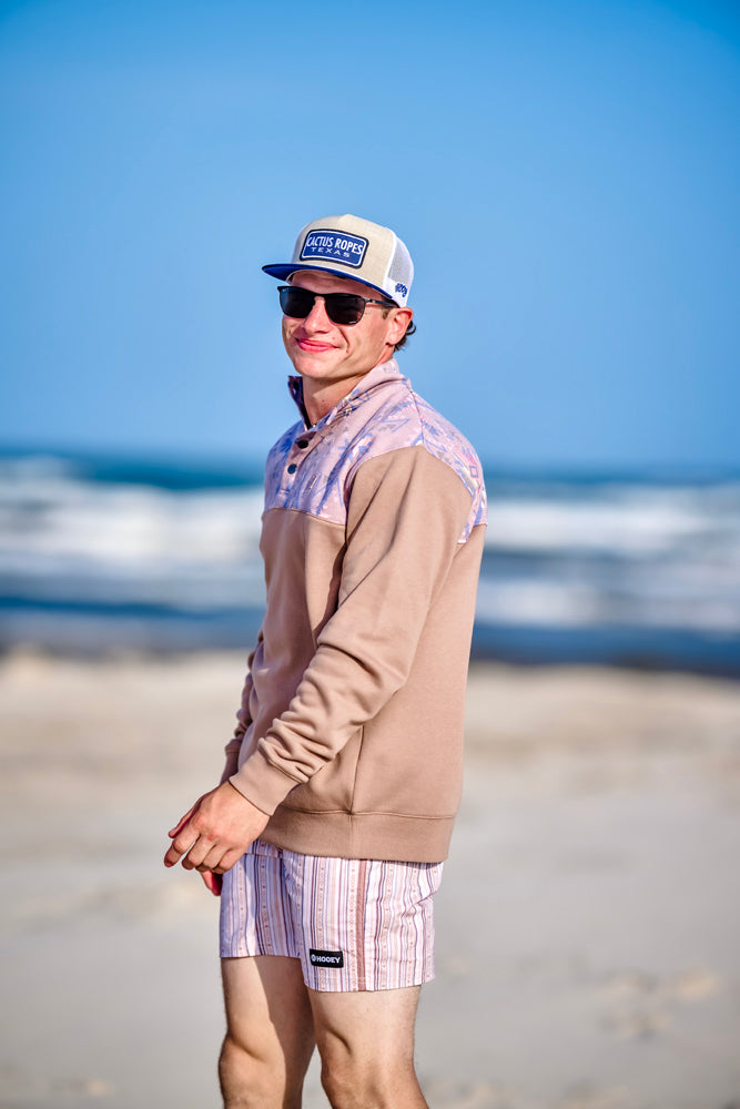 "CR124" Cactus Ropes Hat Cream/Blue