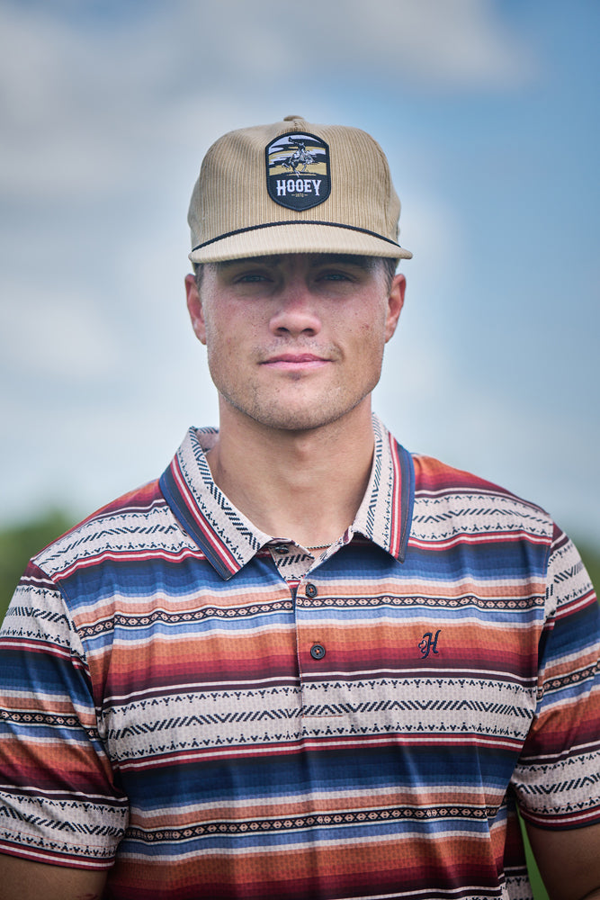 "Cheyenne" Hooey Hat Tan Corduroy w/Tan/White/Black Patch