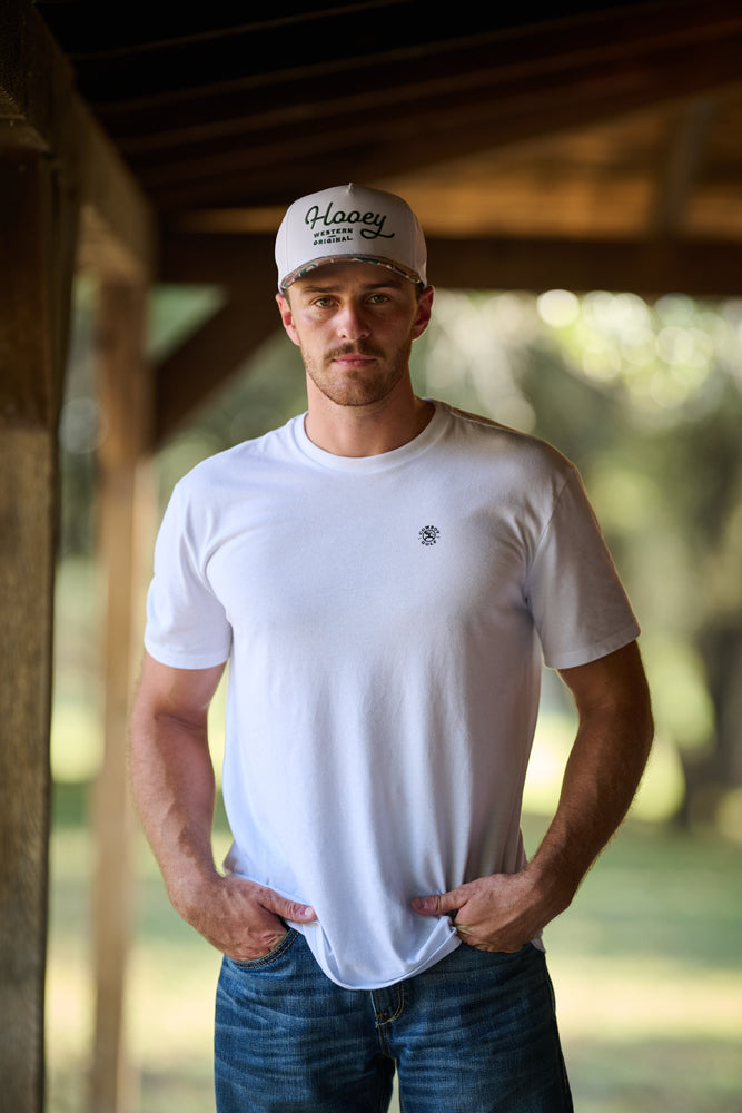 "Western Swing" White Cowboy Golf T-shirt