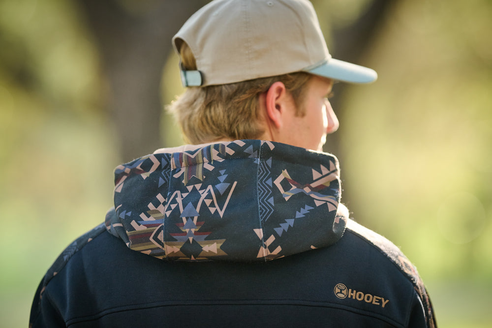 Canyon Hoody Dark Navy w/Aztec Detailing
