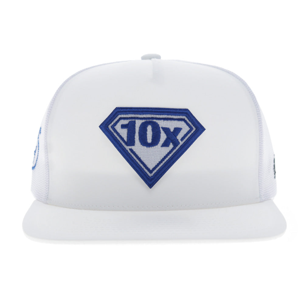Stetson 10X Hat White w/Blue