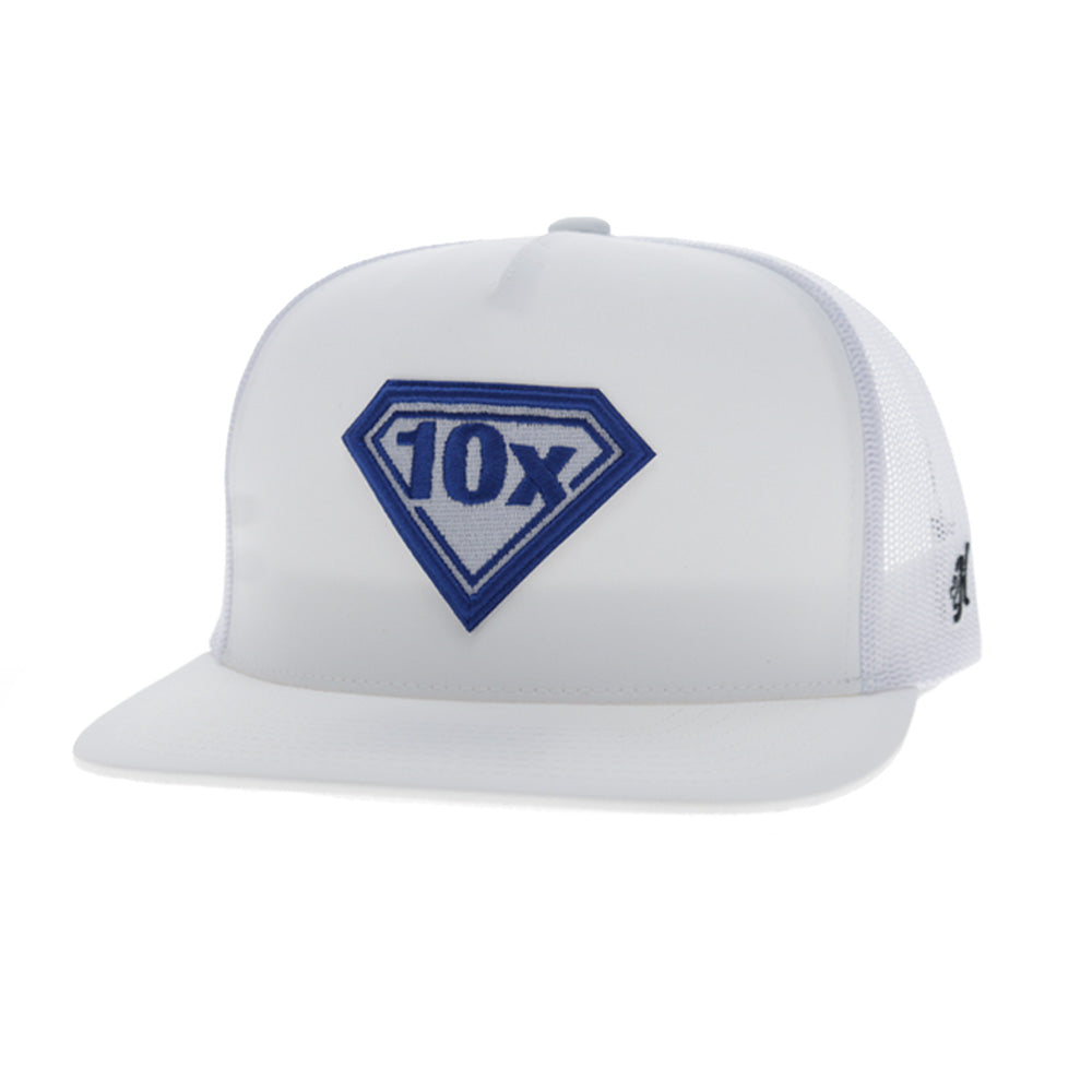 Stetson 10X Hat White w/Blue