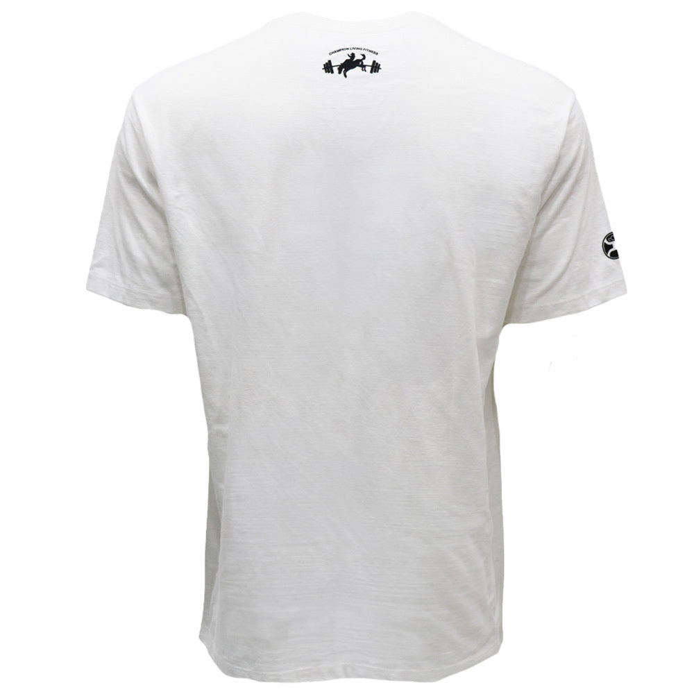 "Achieve Greatness" Champion Fitness T-shirt White/Black
