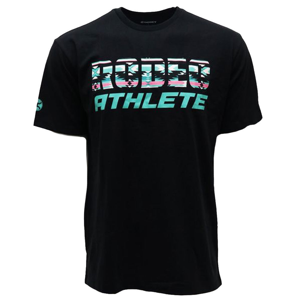 "Rodeo Athlete" Champion Fitness T-shirt Black/Aztec