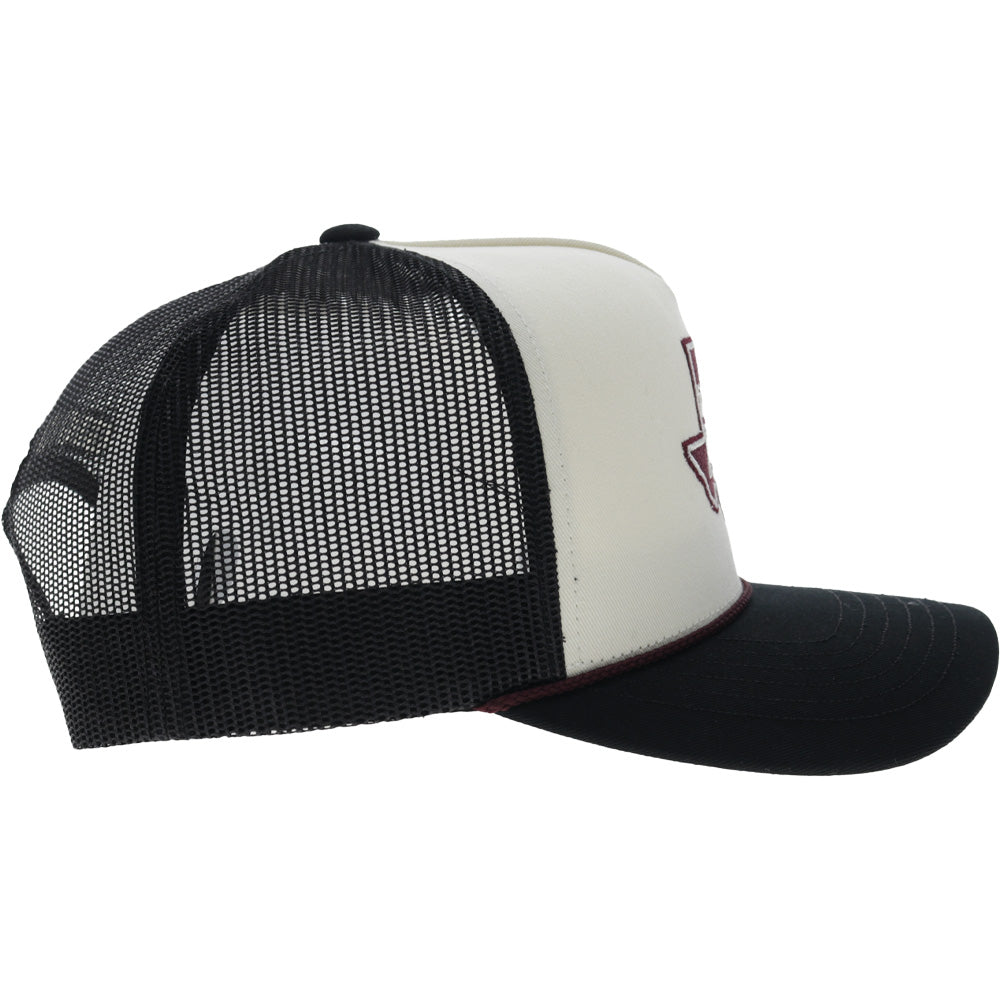 Texas A&M 5-Panel Trucker Snapback Hat Cream/Black
