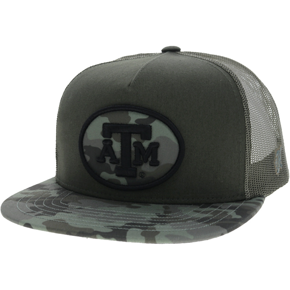 Texas A&M T5-Panel Trucker Snapback Hat Charcoal/Camo