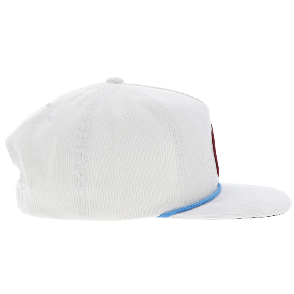 Texas State Hat Cream Corduroy w/Multi Color Circle Patch
