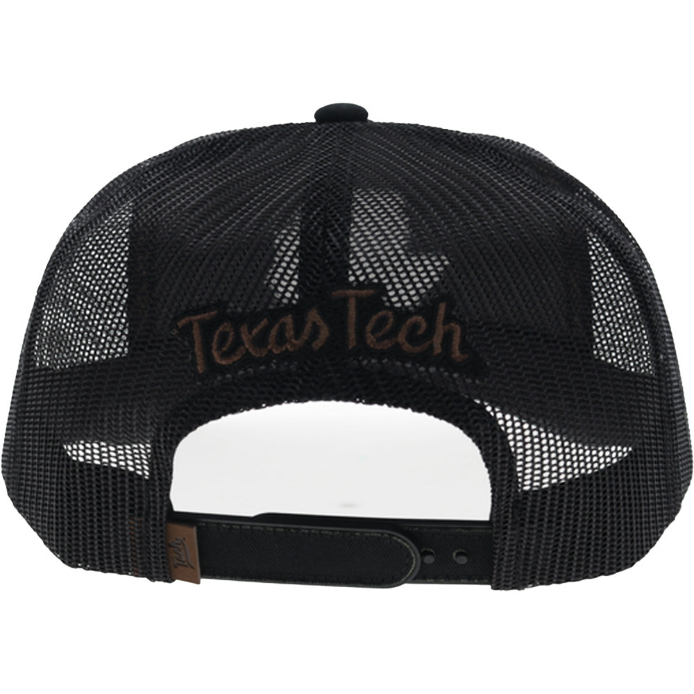 Texas Tech 5-Panel Trucker Snapback Hat Black