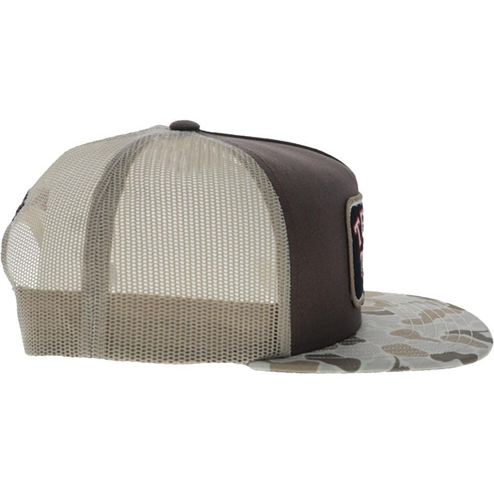 Texas Tech 5-Panel Trucker Snapback Hat Brown/Camo