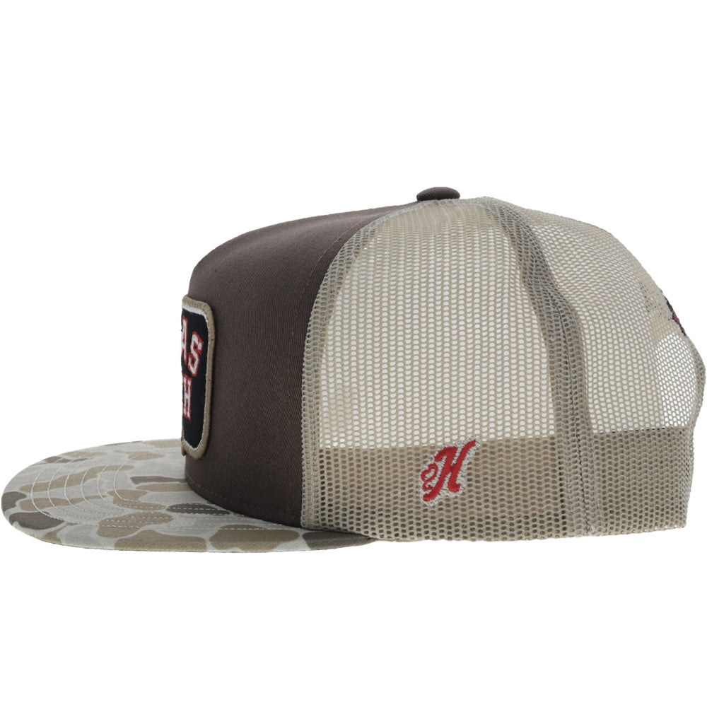 Texas Tech 5-Panel Trucker Snapback Hat Brown/Camo