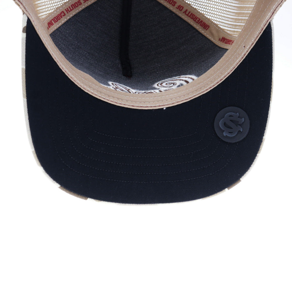 University of South Carolina 5-Panel Trucker Snapback Red/Camo