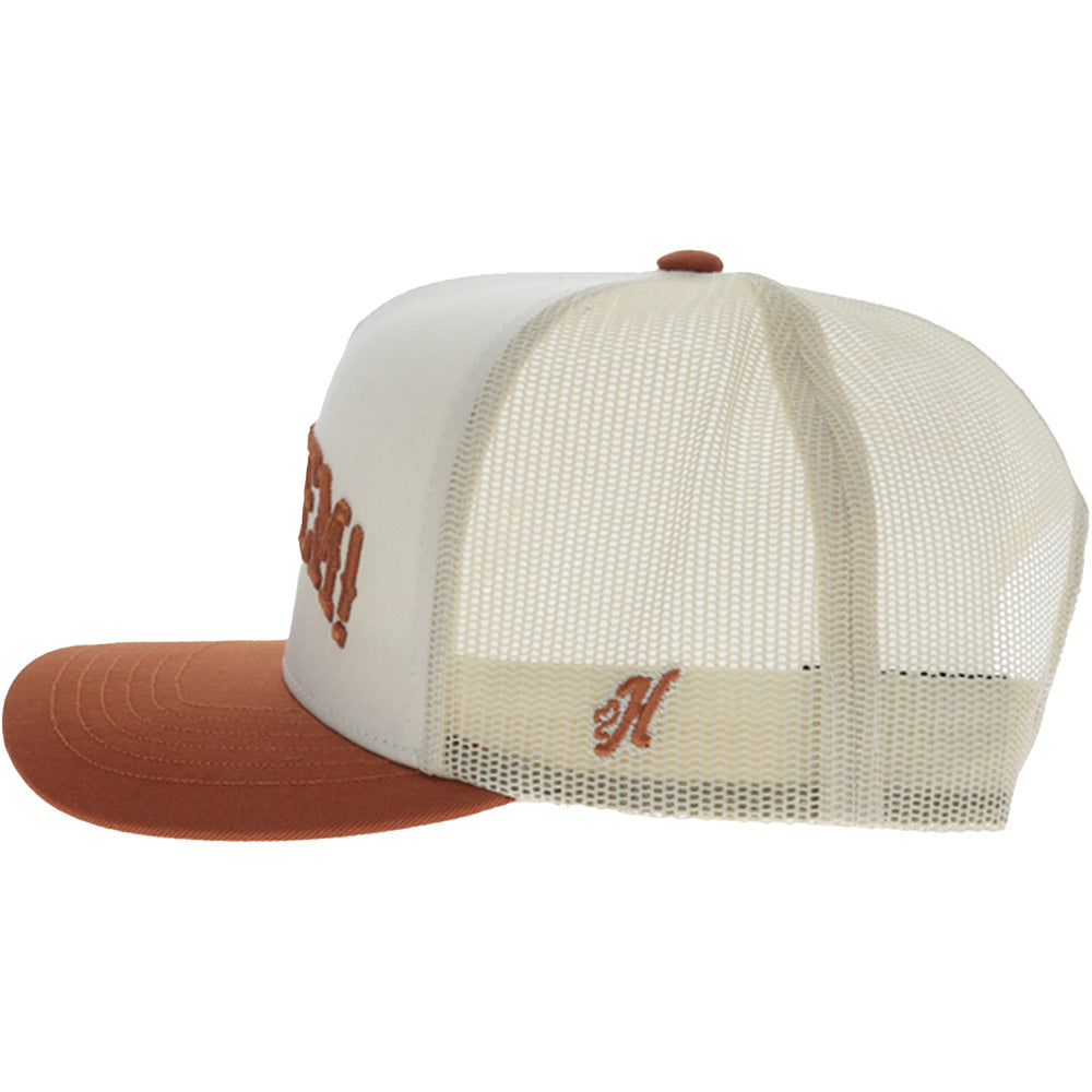 University Of Texas 5-Panel Trucker Snapback Hat Cream/Orange