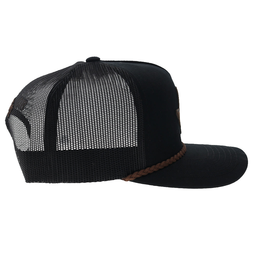 University Of Texas 5-Panel Trucker Snapback Hat Black/Leather