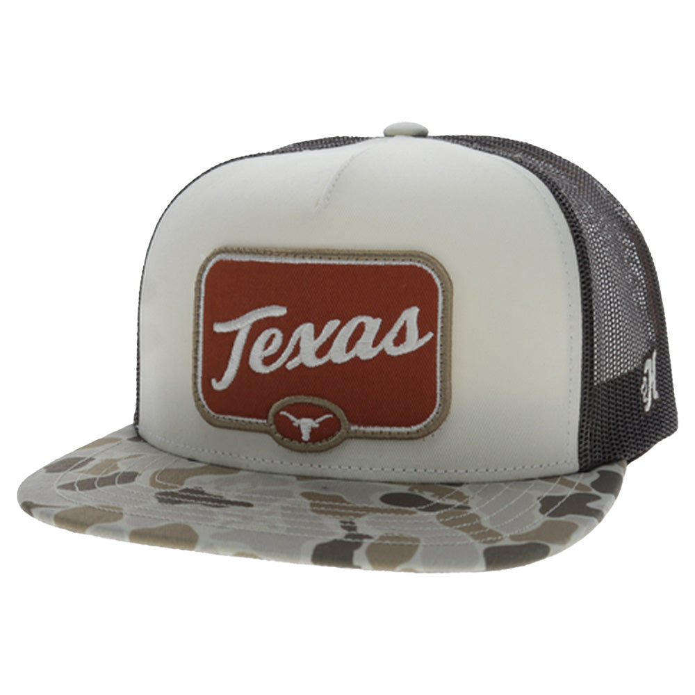 University Of Texas 5-Panel Trucker Snapback Hat Cream/Camo