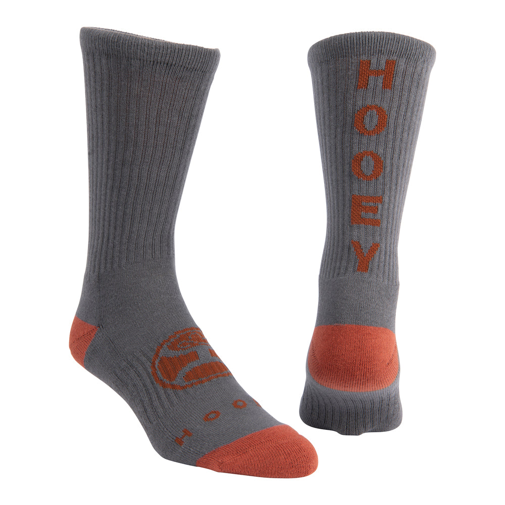Hooey Athletic Crew 2-Pack Sock Charcoal & White