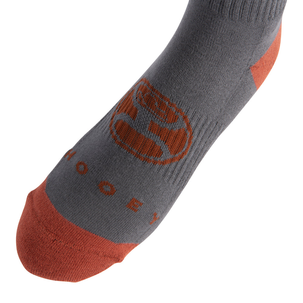 Hooey Athletic Boot Sock 2-Pack Charcoal & White