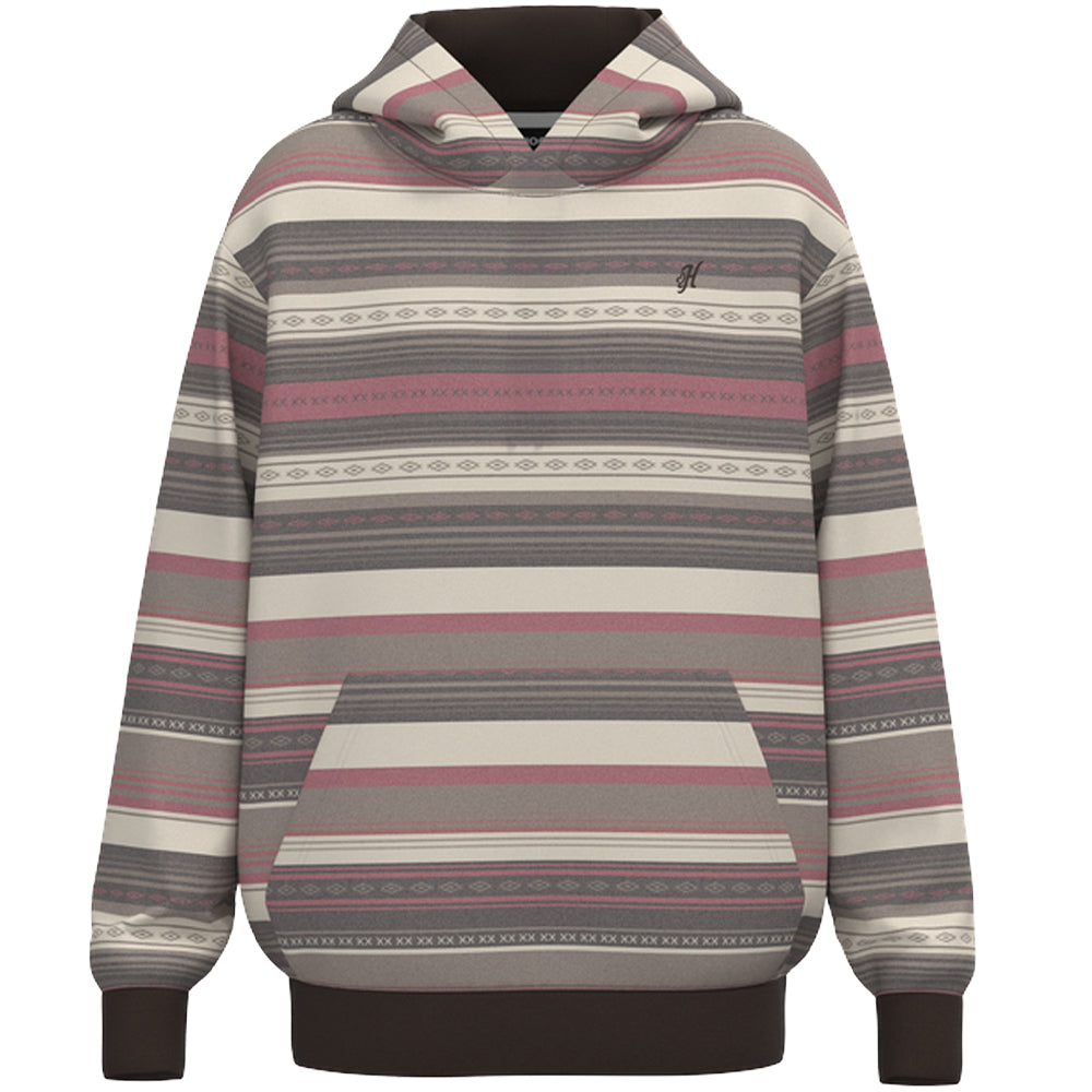 Youth Legendary Hoody Cream/Brown & Red Stipes
