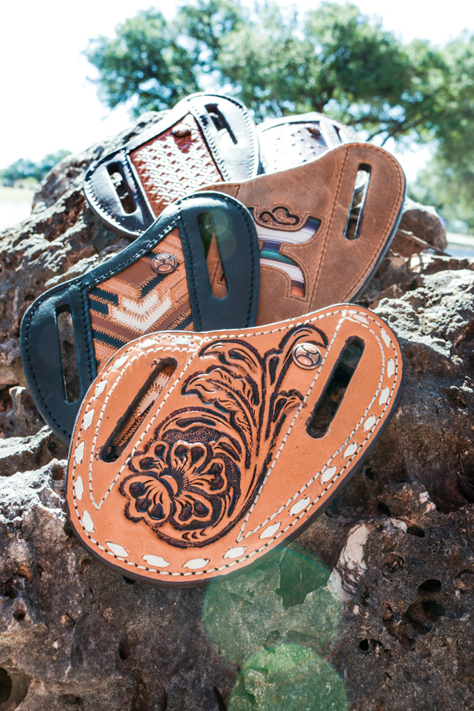 "Tuff" Tan Leather Pancake Knife Sheath