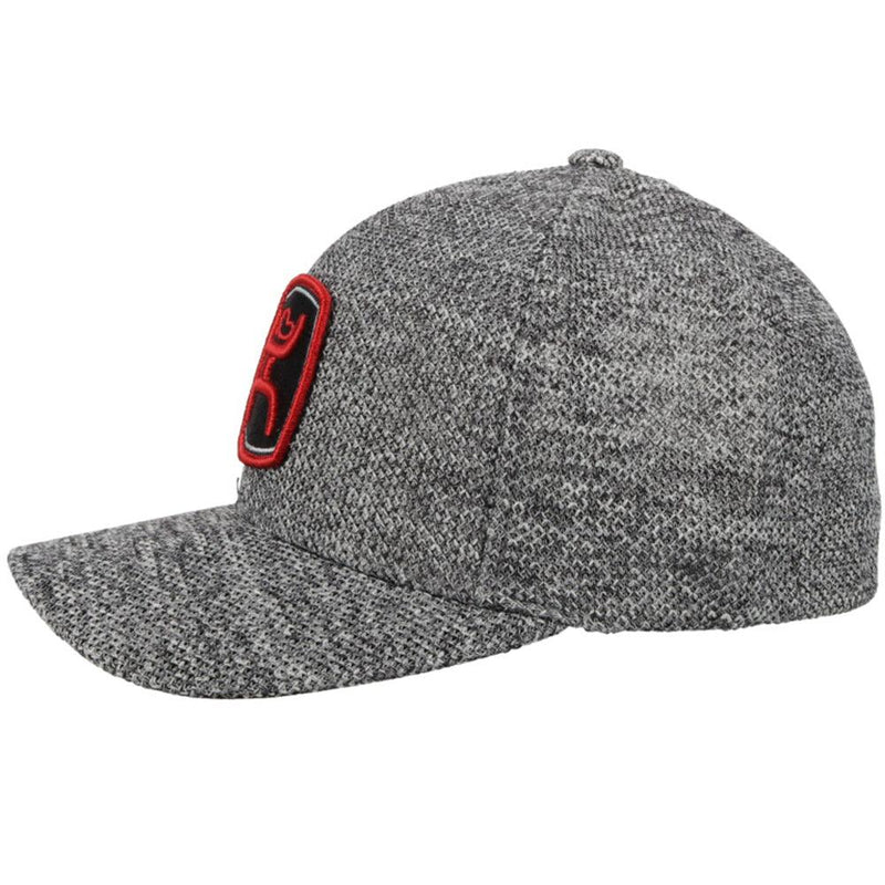 side view of the Grey Zenith flexfit. youth hat