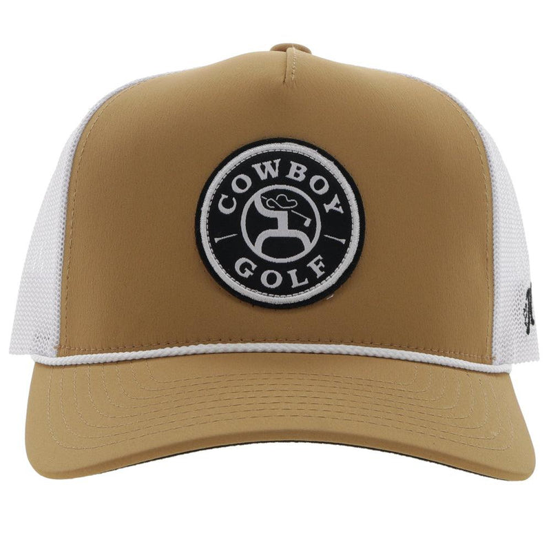 "Cowboy Golf" Tan/White Hat