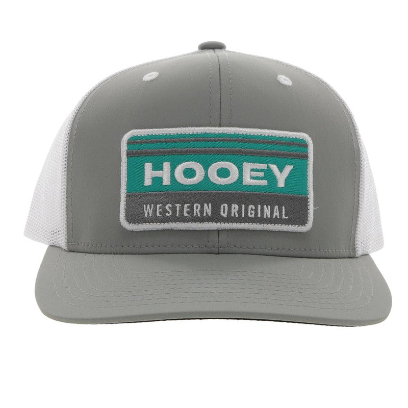 "Horizon" Grey, White and Turquoise Hat