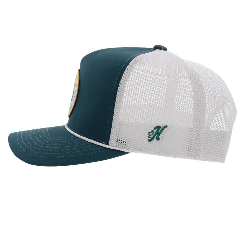 "Pearl" Teal/White Hat