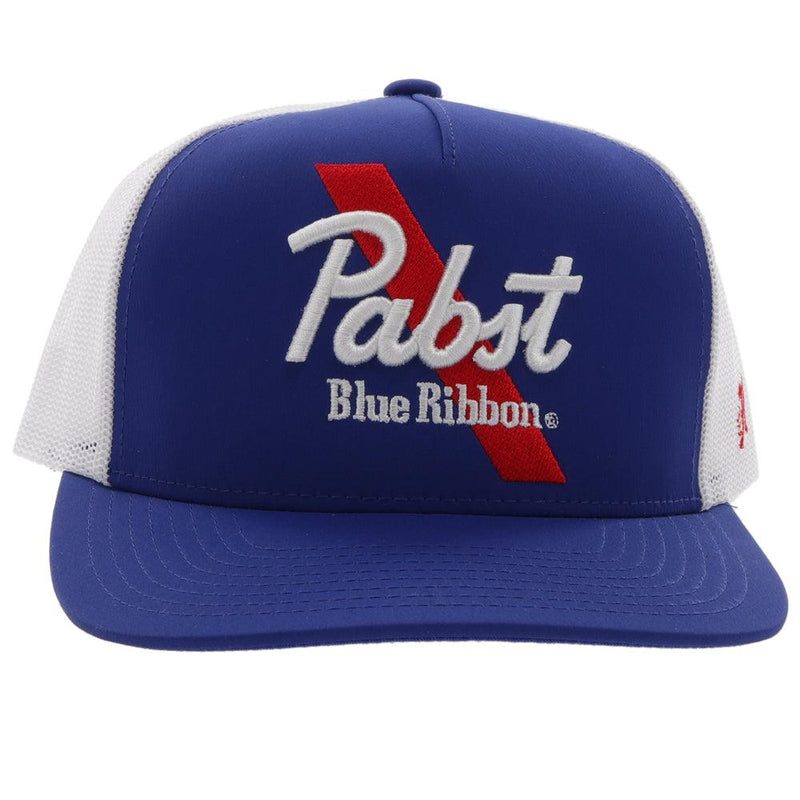 "Pabst Blue Ribbon" Hat, Blue/White