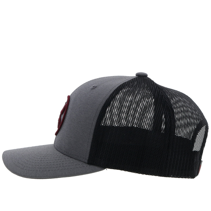 "O Classic" Grey/Black Hat w/ Maroon Logo