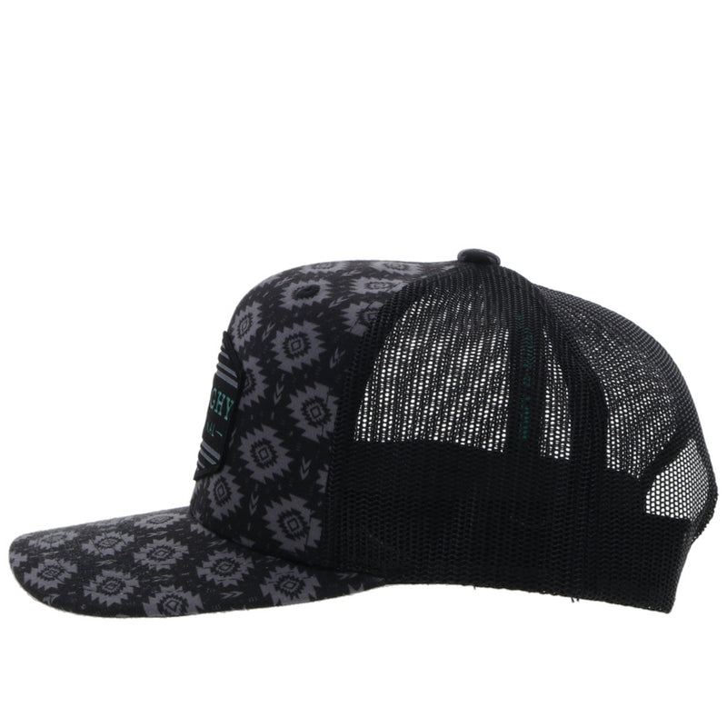 "Tribe" Black w/ Aztec Print Hat