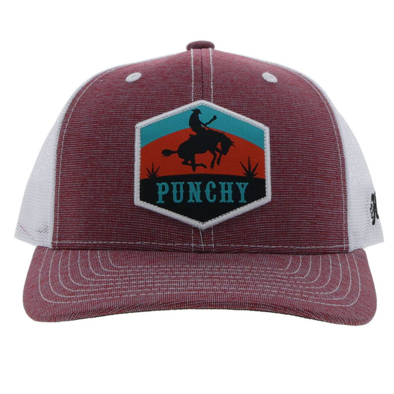 "Punchy" Maroon/White Hat