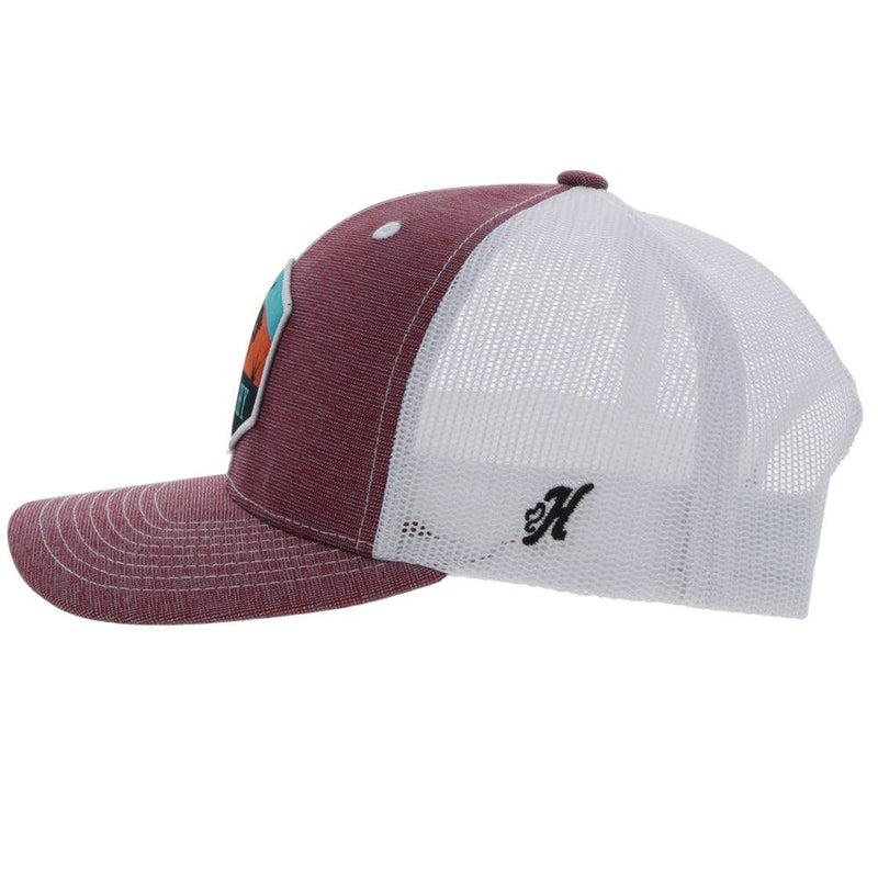 "Punchy" Maroon/White Hat