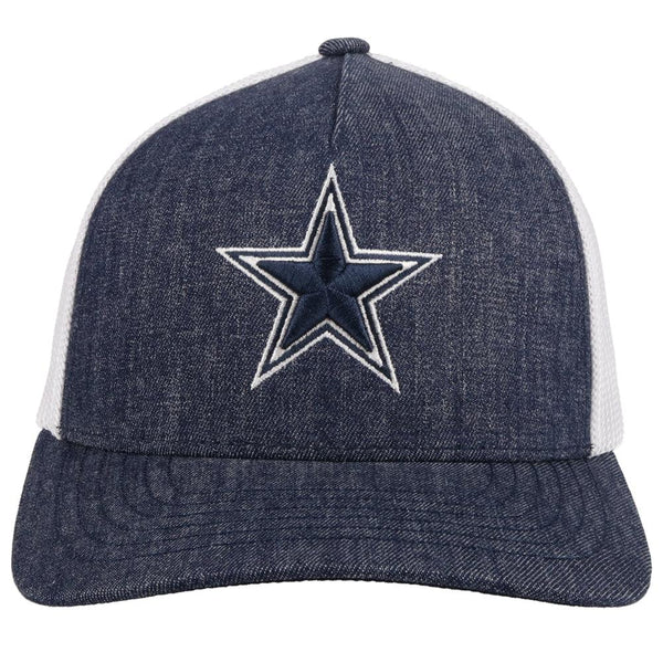 Dallas Cowboys' Hat w/ Star Logo (Denim/White)