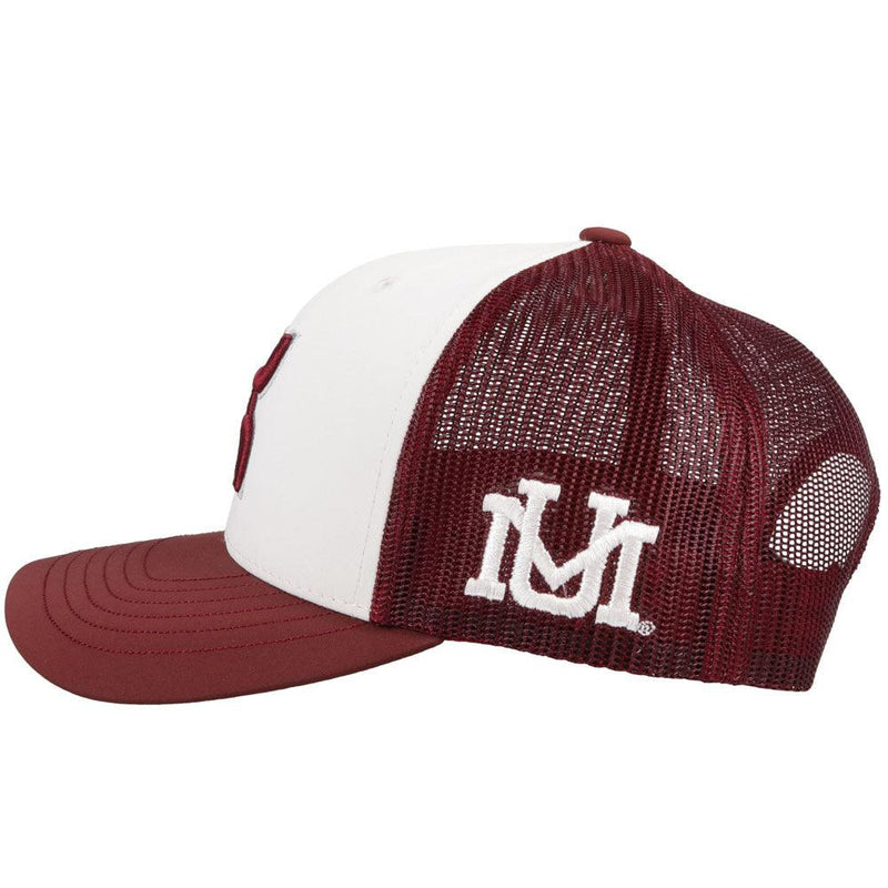 "University of Montana" White/Maroon Hat