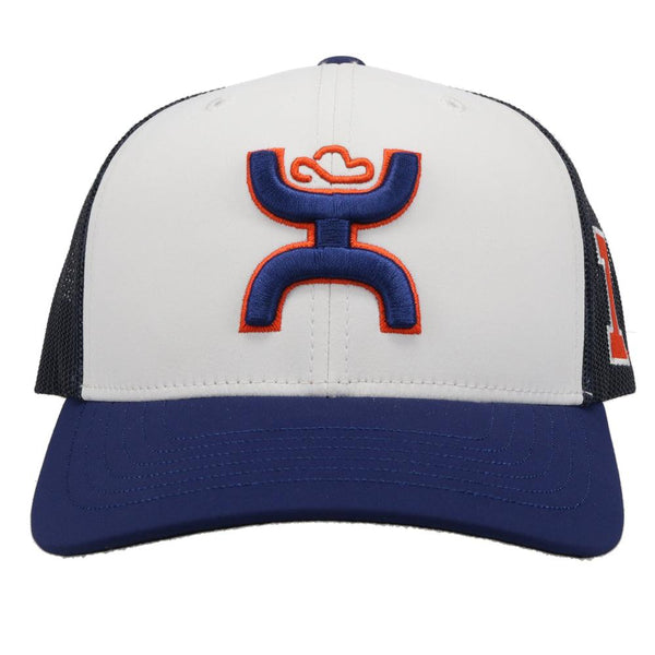 University of Illinois Hat White/Blue w/Hooey Logo (Blue/Orange)