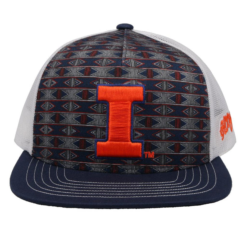 University of Illinois Hat Blue/Orange w/Illinois Logo (Orange)