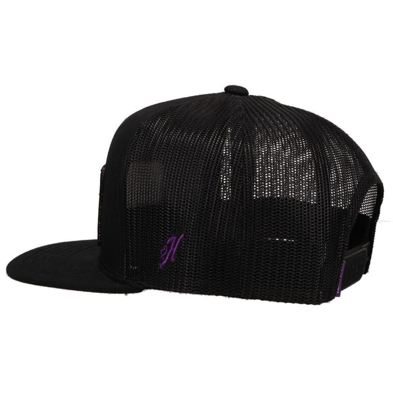 Tarleton State University Hat Black w/Rectangle Patch(Purple/White)