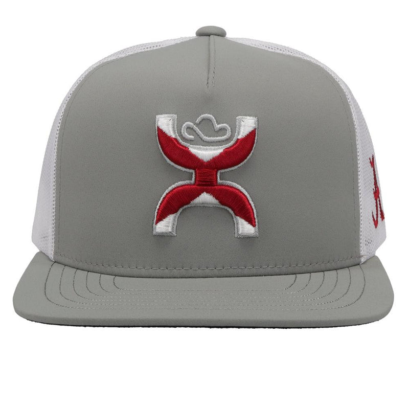 University of Alabama Hat Grey/White w/Hooey Logo (Crimson/White)