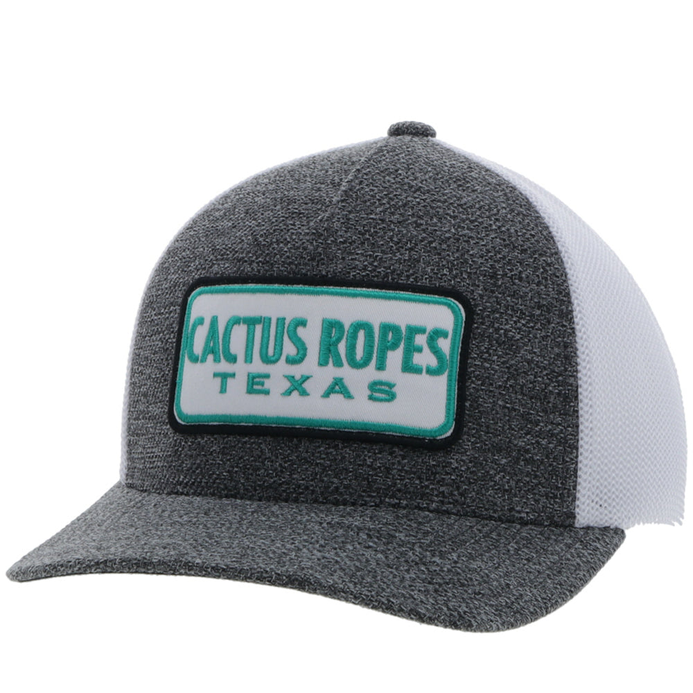 Grey Cactus Ropes Hats Hooey Men's Cactus Ropes Grey Flexfit Ball