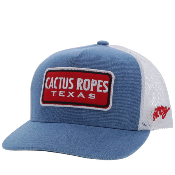 Youth "CR92" Cactus Ropes Denim/White Hat
