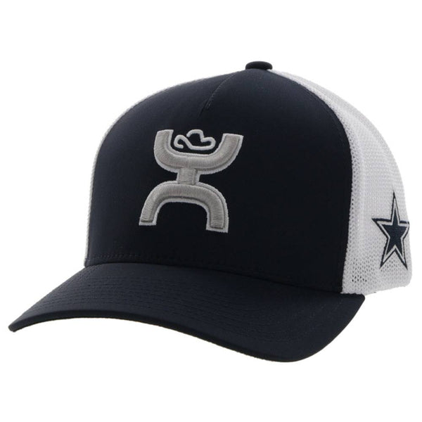 Hooey Dallas Grey/White Navy Brim Logo Cap