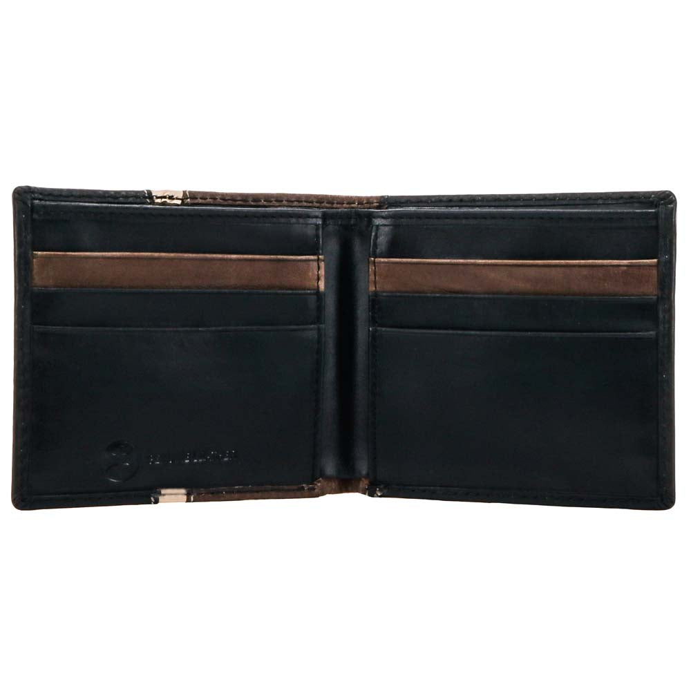 "Tonkawa" Bifold Hooey Wallet Brown/Black w/Ivory Aztec