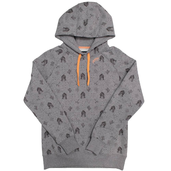 plains grey hoody with black pattern