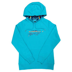 Carico teal hoody with multi colored logo