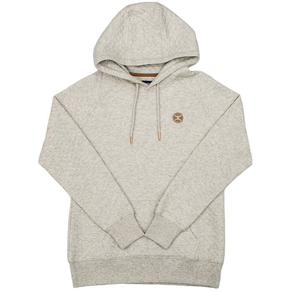 Mogul white hoody with quilted pattern on hood