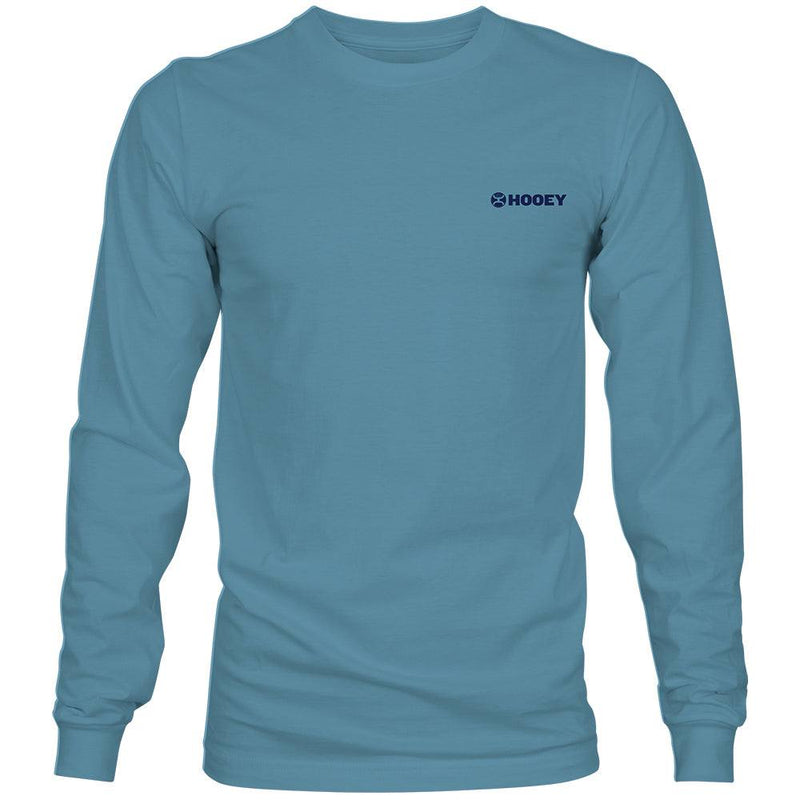 front of the liberty roper long sleeve tee in denim